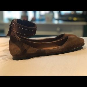 Frye Carson Ankle Strap Flats